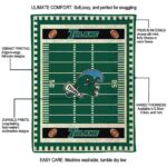 tulane green wave football field green blanket best selling