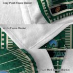 tulane green wave football field green blanket best selling
