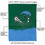tulane green wave gradient dots green blanket best selling