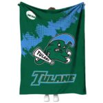 tulane green wave grunge texture green blanket best selling