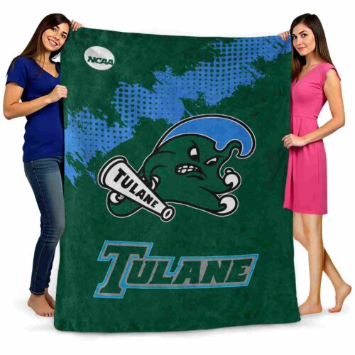 tulane green wave grunge texture green blanket fashion forward