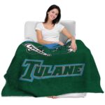 tulane green wave grunge texture green blanket best selling