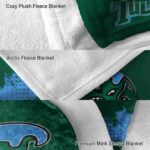 tulane green wave grunge texture green blanket best selling
