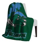 tulane green wave grunge texture green blanket best selling