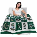 tulane green wave mickey minnie green white blanket best selling
