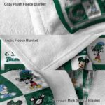 tulane green wave mickey minnie green white blanket best selling