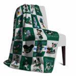 tulane green wave mickey minnie green white blanket best selling
