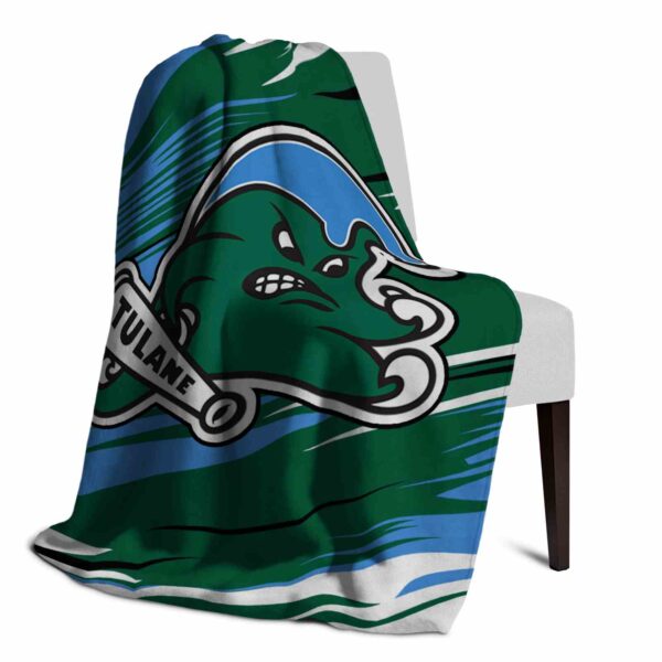 tulane green wave paint streaks green white blanket top rated