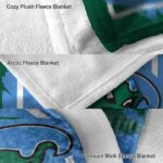 tulane green wave splatter effect green blanket best selling
