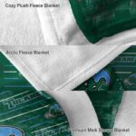 tulane green wave striped pattern green blanket best selling