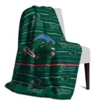 tulane green wave striped pattern green blanket best selling