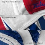 tulsa golden hurricane brushstrokes blue white blanket best selling