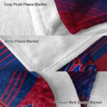 tulsa golden hurricane diagonal stripes blue blanket premium grade