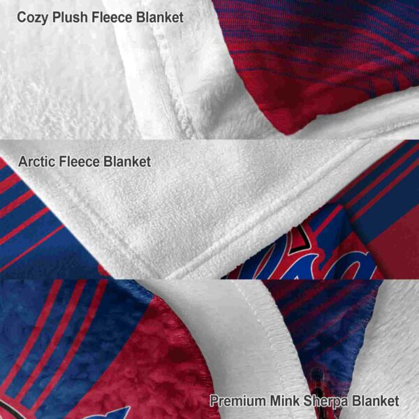 tulsa golden hurricane diagonal stripes blue blanket premium grade