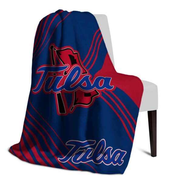 tulsa golden hurricane diagonal stripes blue blanket top rated