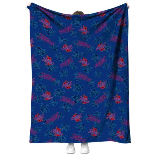 tulsa golden hurricane diehard fans blue blanket best selling