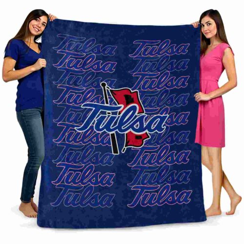 tulsa golden hurricane fan pride blue blanket fashion forward