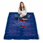 tulsa golden hurricane fan pride blue blanket high quality