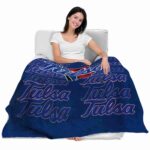 tulsa golden hurricane fan pride blue blanket latest model