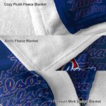 tulsa golden hurricane fan pride blue blanket premium grade