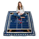 tulsa golden hurricane football field blue blanket high quality