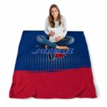tulsa golden hurricane gradient dots blue blanket high quality