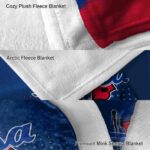 tulsa golden hurricane gradient dots blue blanket premium grade