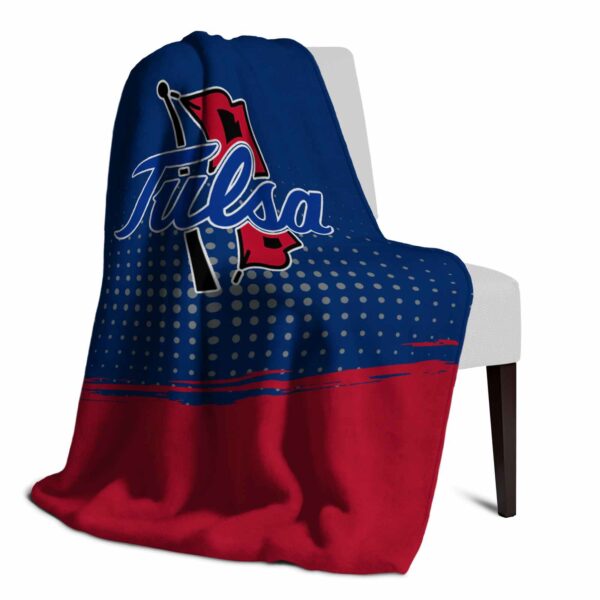 tulsa golden hurricane gradient dots blue blanket top rated