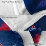 tulsa golden hurricane grunge texture blue blanket best selling