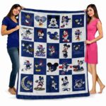 tulsa golden hurricane mickey minnie blue white blanket fashion forward