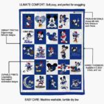 tulsa golden hurricane mickey minnie blue white blanket new arrival