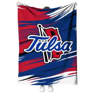 tulsa golden hurricane paint streaks blue white blanket best selling