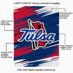 tulsa golden hurricane paint streaks blue white blanket new arrival