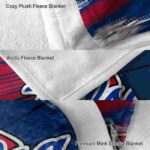 tulsa golden hurricane paint streaks blue white blanket premium grade