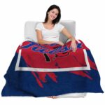 tulsa golden hurricane splatter effect blue blanket best selling