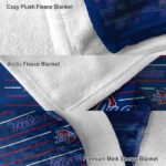 tulsa golden hurricane striped pattern blue blanket premium grade