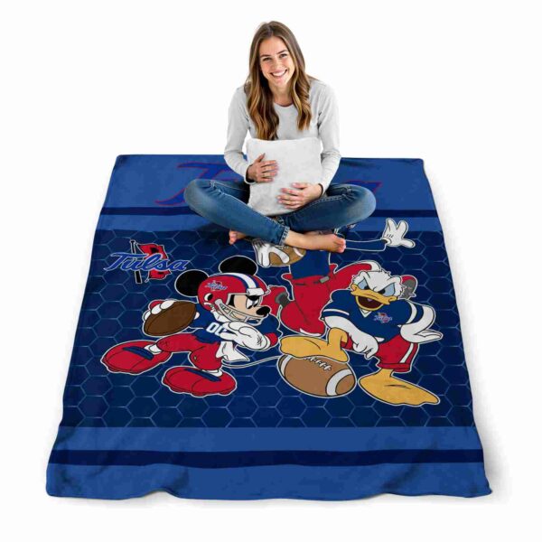 tulsa golden hurricane three musketeers blue blanket high quality