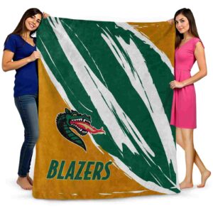 uab blazers brushstrokes green white blanket fashion forward