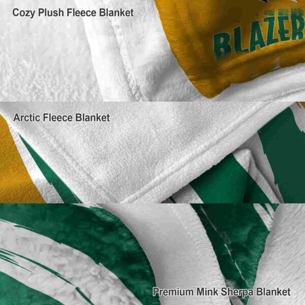 uab blazers brushstrokes green white blanket premium grade