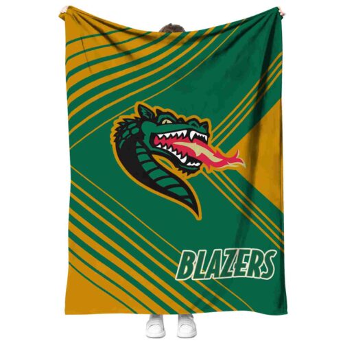 uab blazers diagonal stripes green blanket best selling