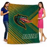uab blazers diagonal stripes green blanket best selling