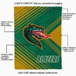 uab blazers diagonal stripes green blanket best selling