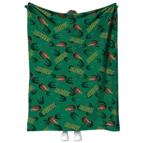uab blazers diehard fans green blanket best selling