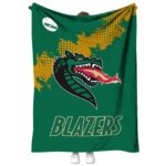 uab blazers grunge texture green blanket best selling