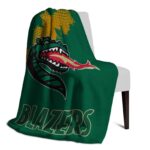 uab blazers grunge texture green blanket best selling