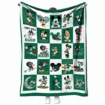 uab blazers mickey minnie green white blanket best selling