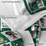 uab blazers mickey minnie green white blanket best selling