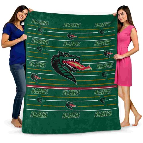 uab blazers striped pattern green blanket fashion forward