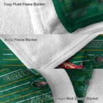 uab blazers striped pattern green blanket best selling