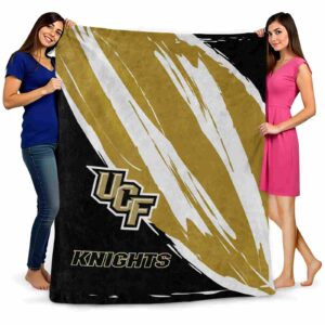 ucf knights brushstrokes gold white blanket fashion forward